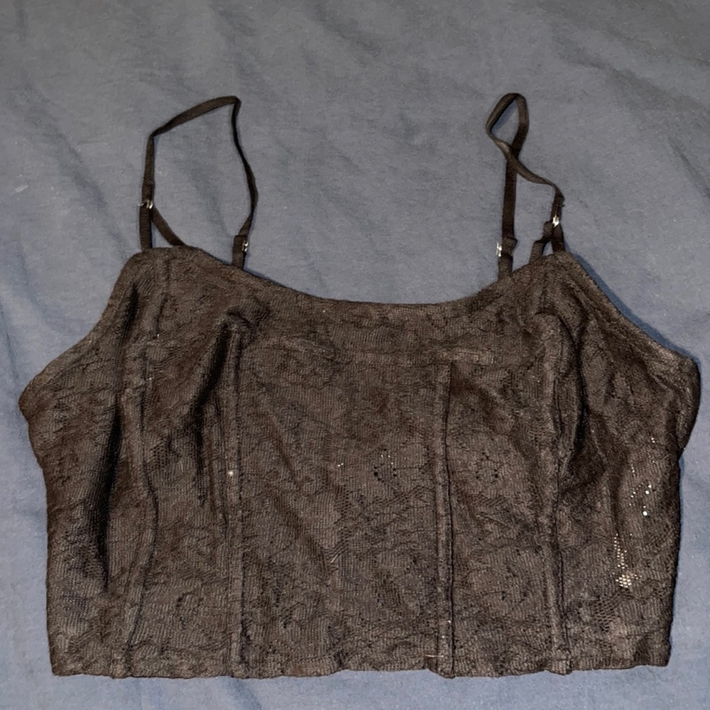 Free people mesh lace top